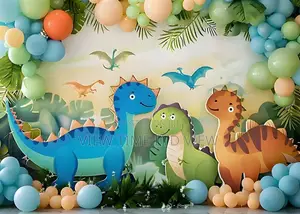 2.1 X 1.5m Vinyl Cartoon Dinosaur Birthday Party Backdrop in Nairobi
