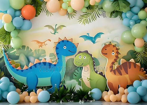 2.1 X 1.5m Vinyl Cartoon Dinosaur Birthday Party Backdrop in Nairobi
