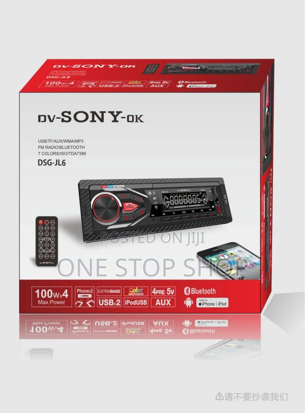 New Generic Sony Bluetooth Single Din Car Radio - main view