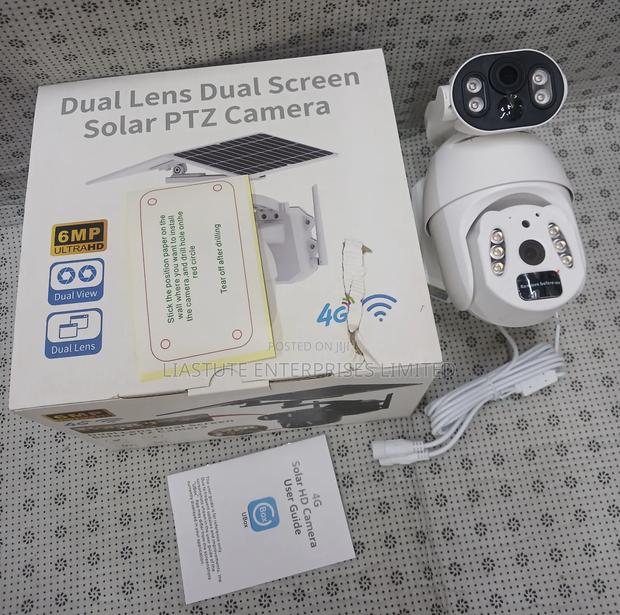 6mp Dual Lens Solar PTZ Camera: 4g Sim Card Enabled for Remote Sites