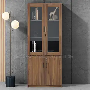 Modern Dual-Type Storage Cabinet With Glass Doors