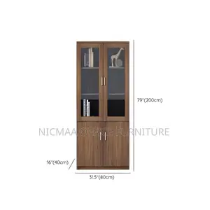 Modern Dual-Type Storage Cabinet With Glass Doors