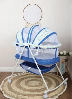 Foldable Baby Bassinet With Net Wheels