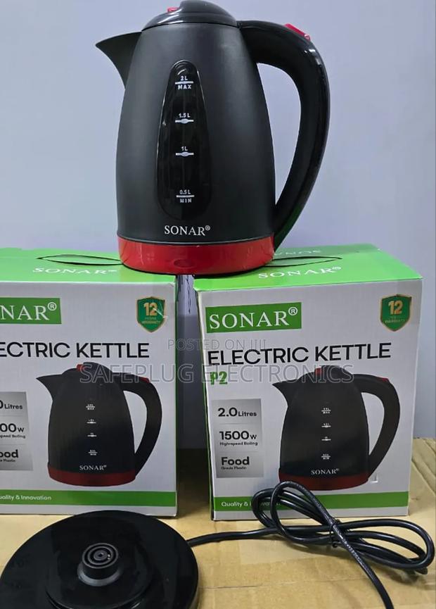 Plastic 2.0 Litres- Sonar Electric Water Kettle