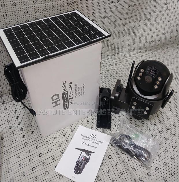 Hd Dual Lens Solar PTZ Camera: Completely Wireless, Built-in Battery - main view