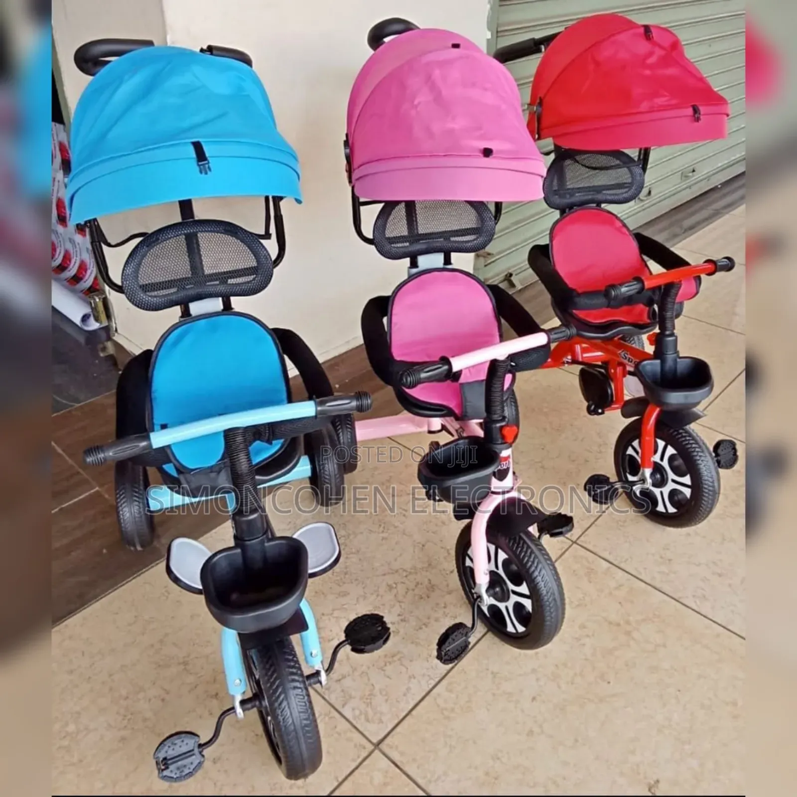 Kids Tri Cycles
With Push Handle And Canopy
