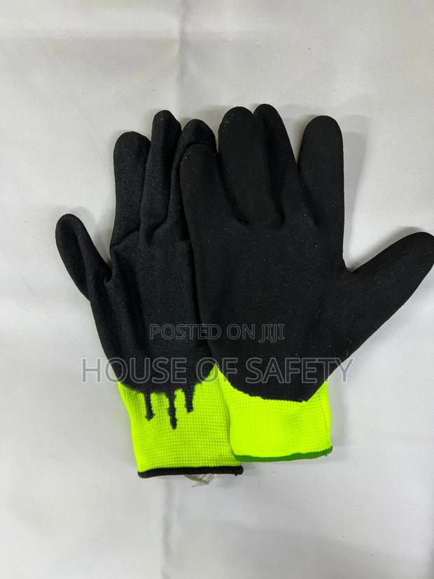 Green And Black Impact Resistant Gloves