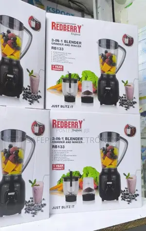 3 in 1 Redberry Powerful Efficient Blender, Grinder Chopper