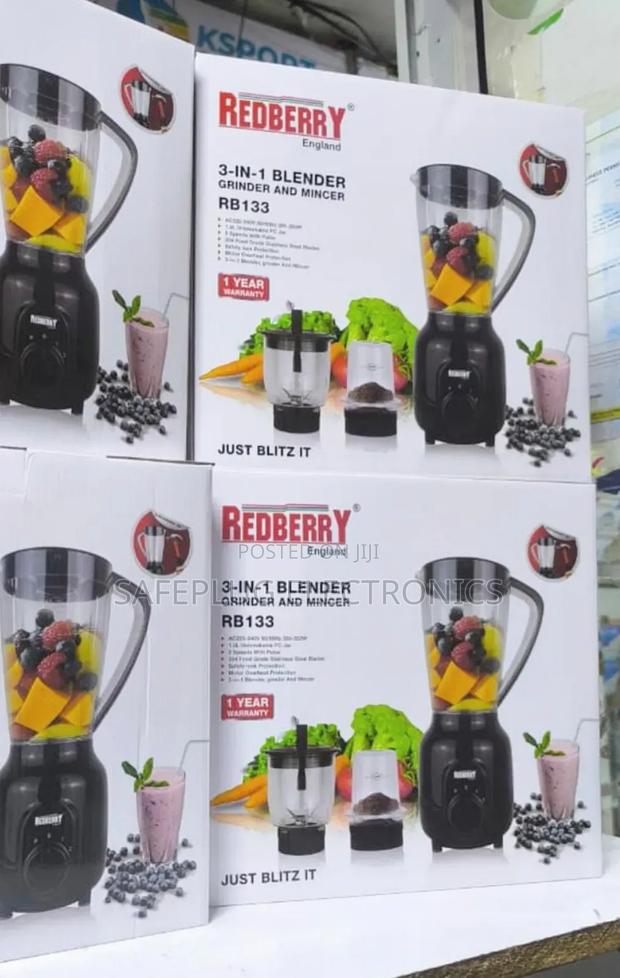 3 in 1 Redberry Powerful Efficient Blender, Grinder Chopper
