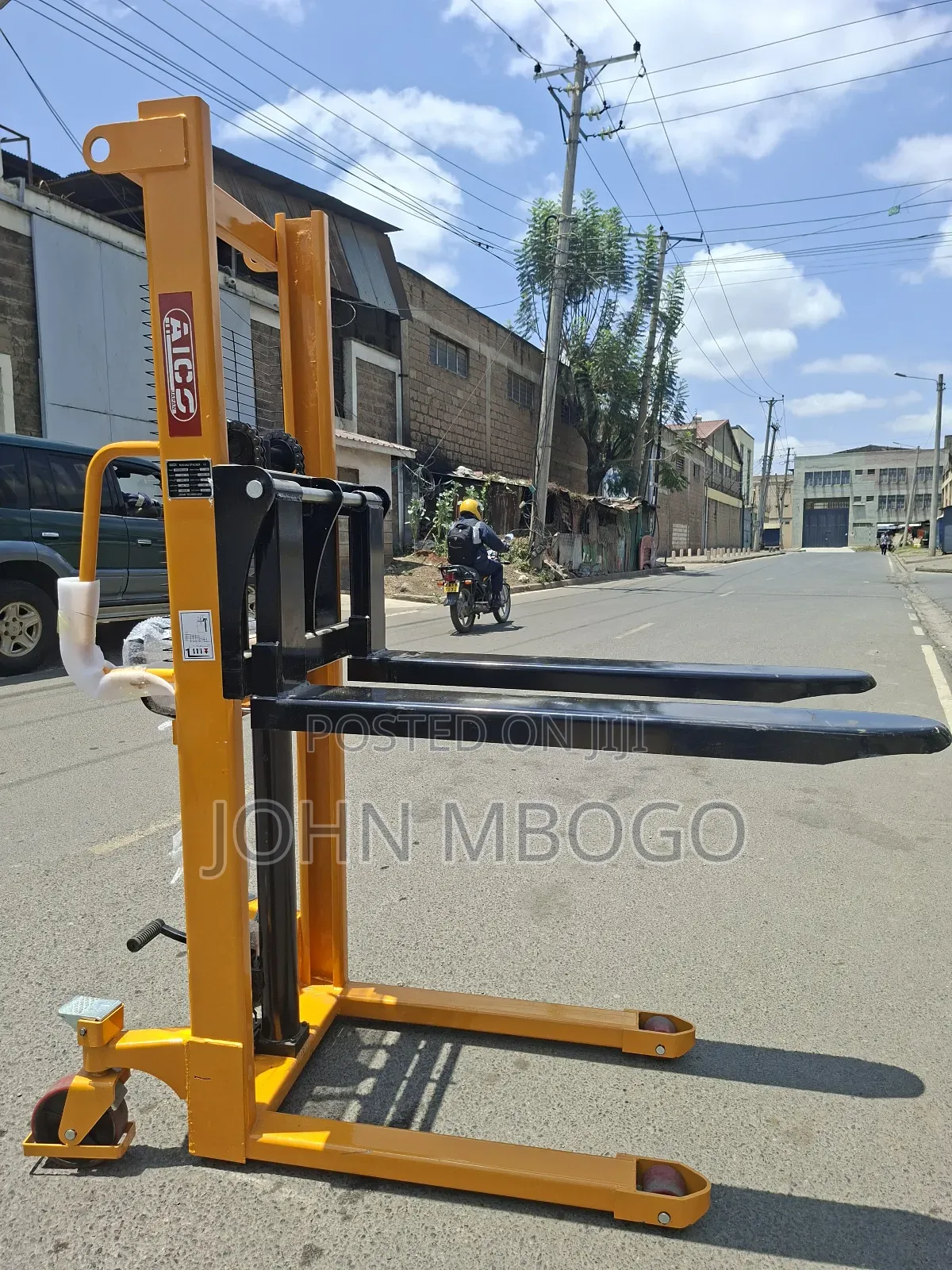 Aico Hydraulic Manual Stacker (2000kg , 1.6m Height)