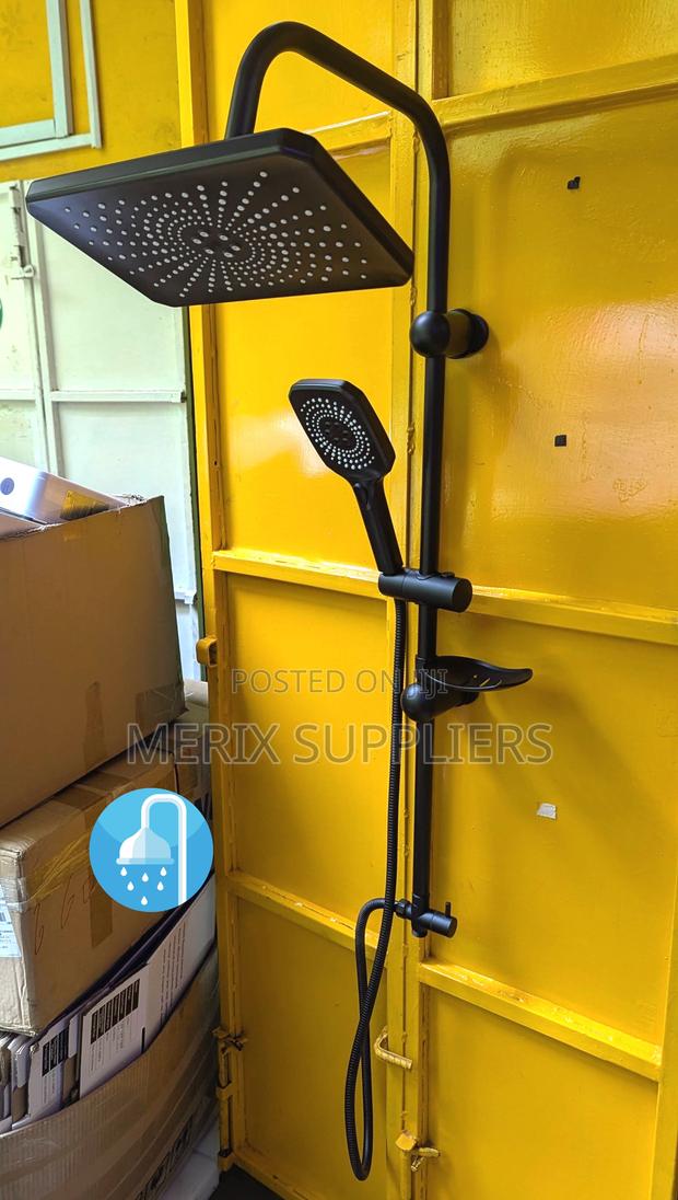 Black Rain Shower Set - main view