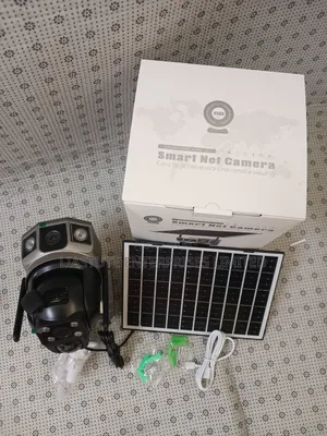 Hd Dual Lens PTZ Camera: With Solar Power Two-Way Audio