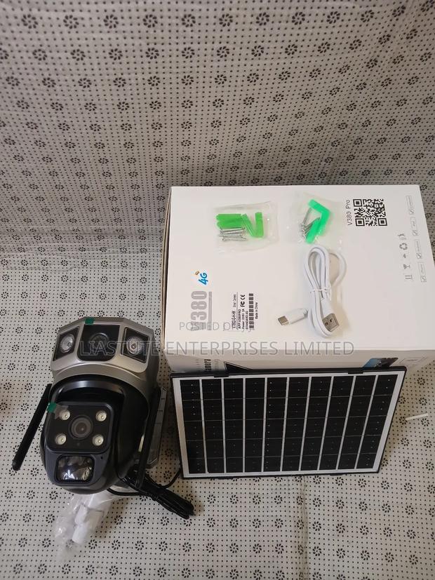 Hd Dual Lens PTZ Camera: With Solar Power Two-Way Audio - thumbnail 2