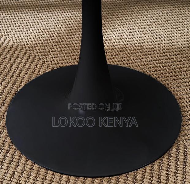 Dining Table : Round Black Marble Restaurant Table - thumbnail 3