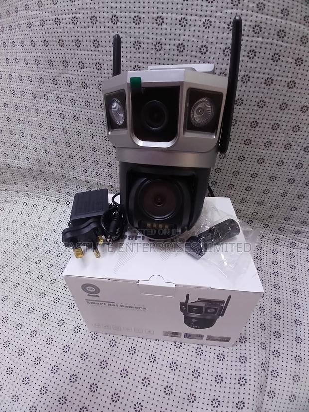 Dual Lens Electric Security Camera: 4mp Hd PTZ for 360° Monitoring
