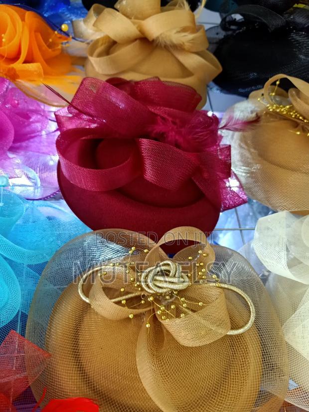 Burgundy Mini Fascinators - main view