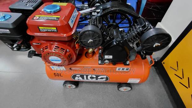 Aico Jjapan 50l Petrol Air Compressor Machine Double Piston. - thumbnail 4