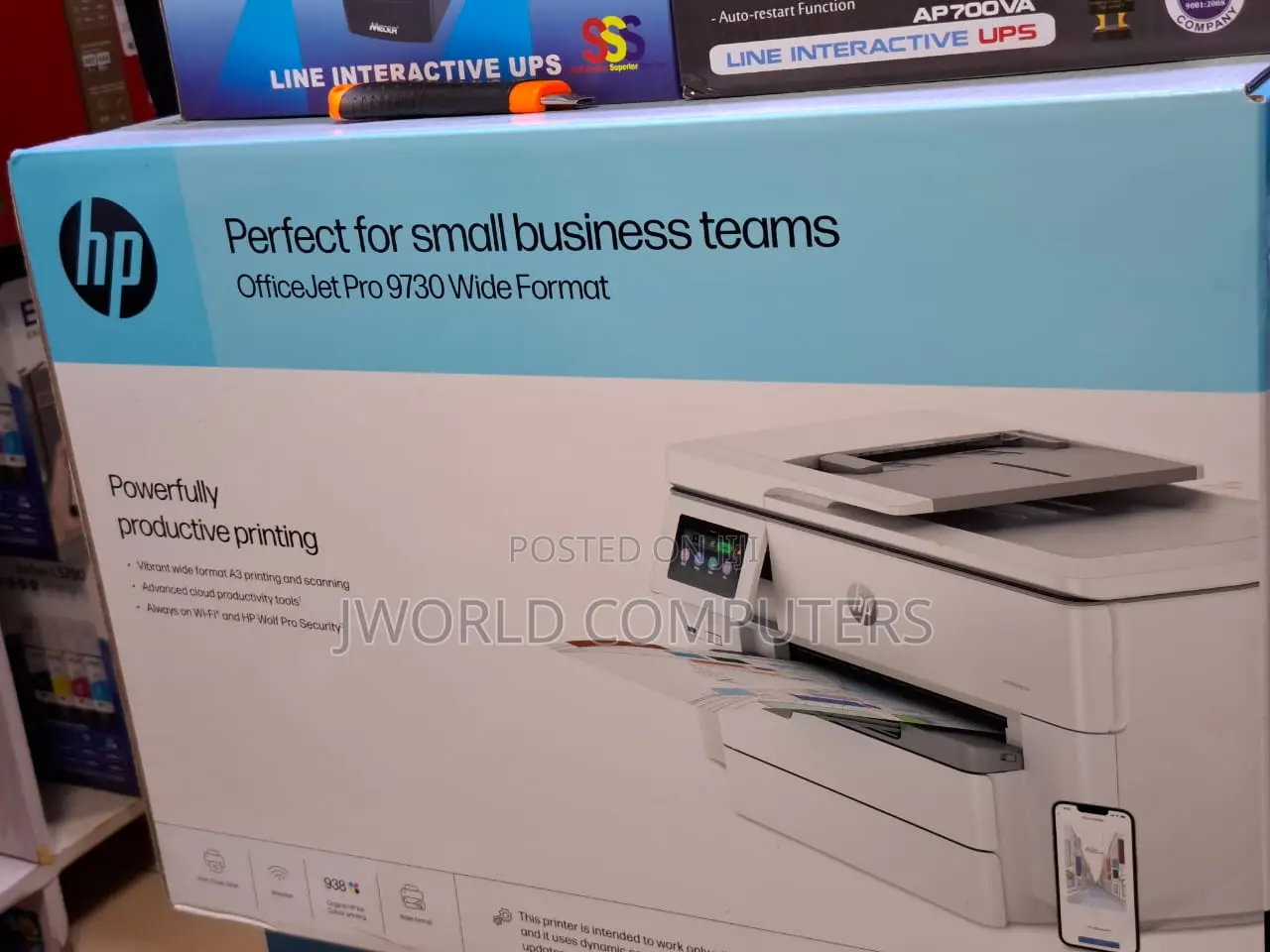 Hp Officejet Pro 9730 Wf Aio Printer ( Print Copy Scan )