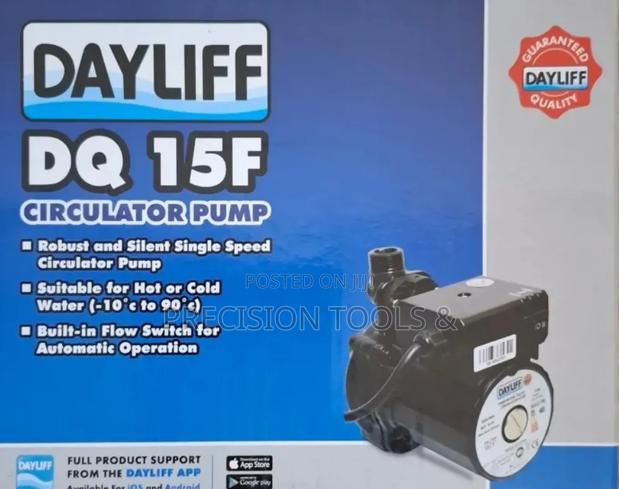 *Dayliff Circulator Pump120w, 240v, 1hp
Head Max 9mtrs