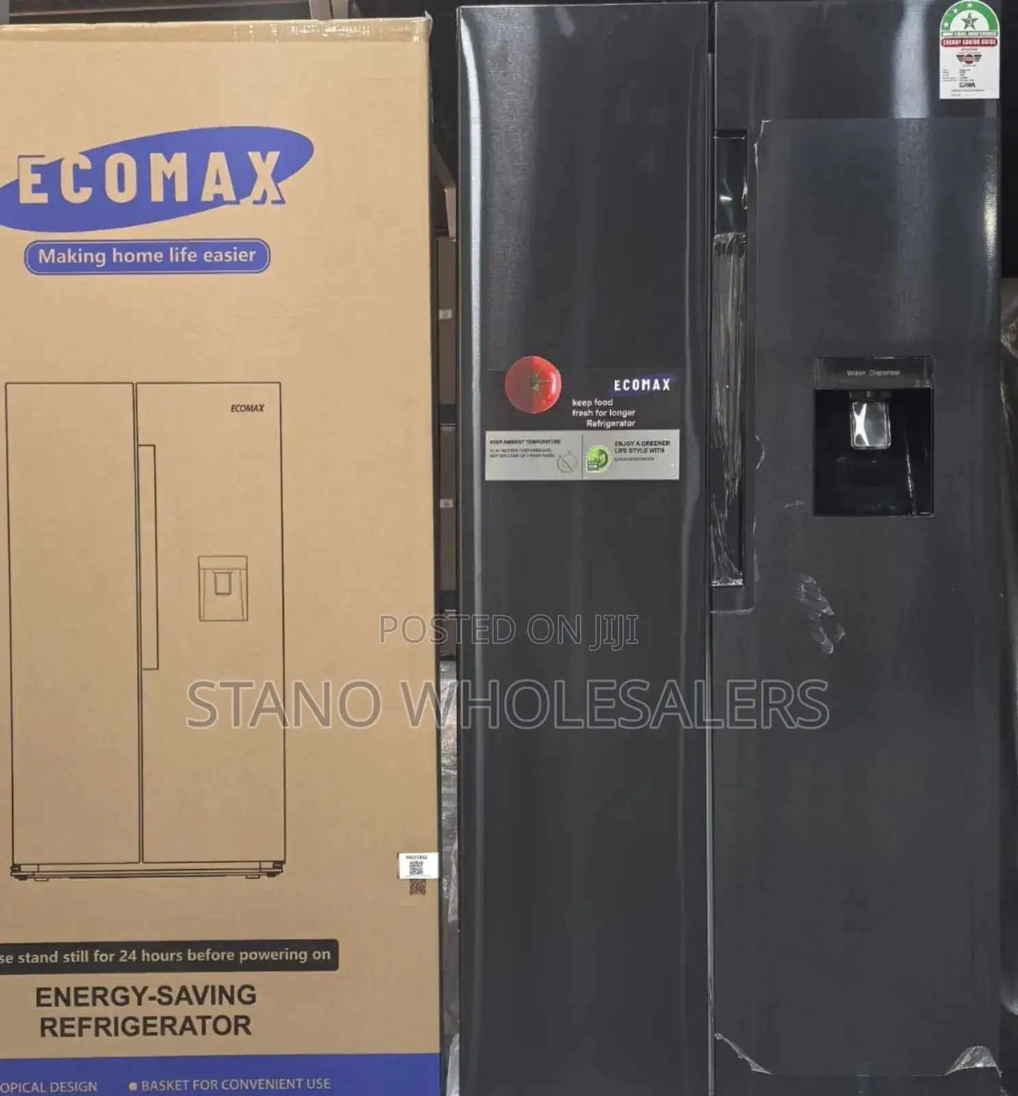 Ecomax Side by Side Refrigerator 454 Litres
