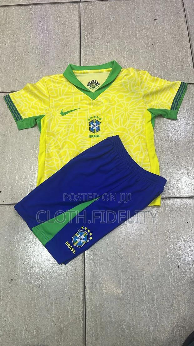 Brazil Home Kids Jersey 2024.(Copa America)