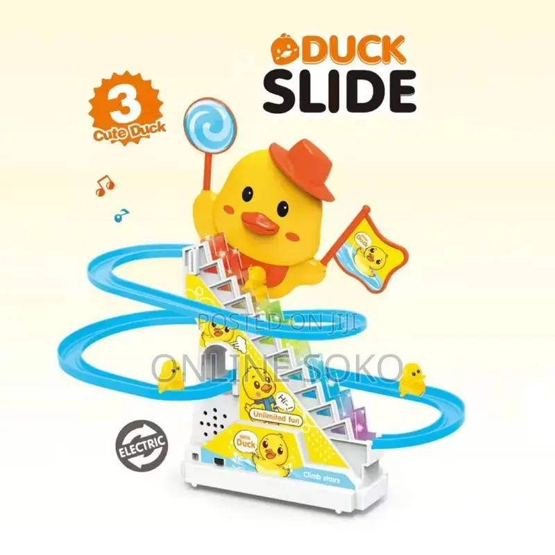 Fun Duck Escalator Slide Toy – Musical Electric Playset for Children