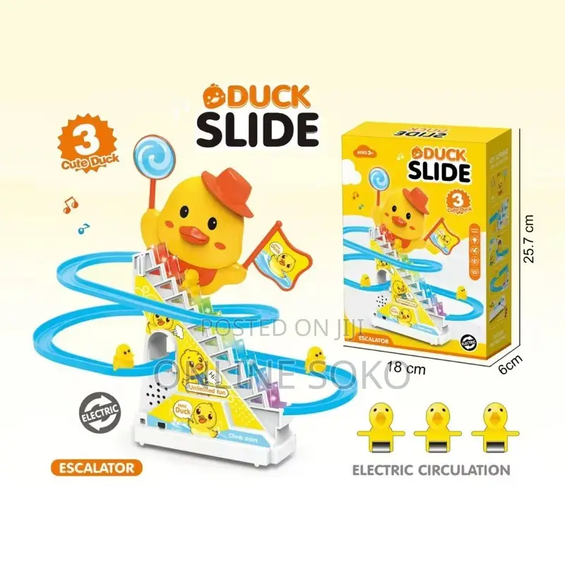 Fun Duck Escalator Slide Toy – Musical Electric Playset for Children