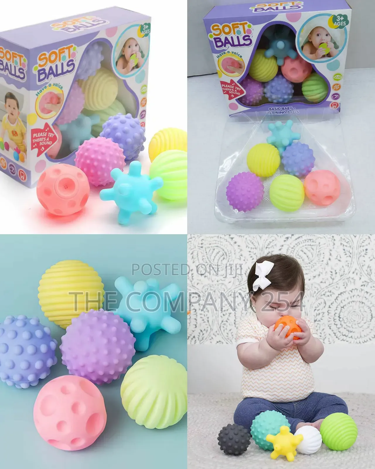 6 Pieces Colorful Soft Balls 
Make Sound When You Press
 at KSH 1000