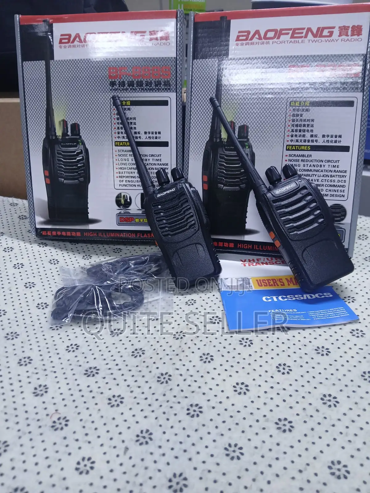 Baofeng Walkie 888s Dualband Transceiver 8-10km Two-Way Talk Range
