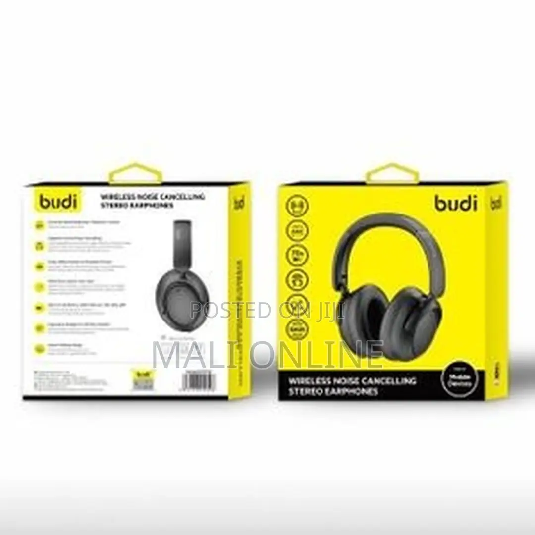Budi Wireless Noise Cancelling Headphones Bluetooth Over-ear Earphones