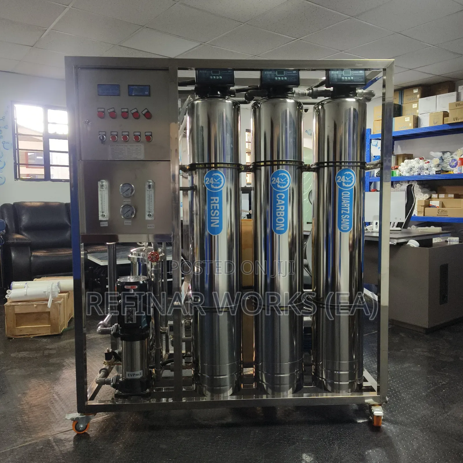 Stainless Steel Water Purification Plant – 1000 to 5000lph Commercial