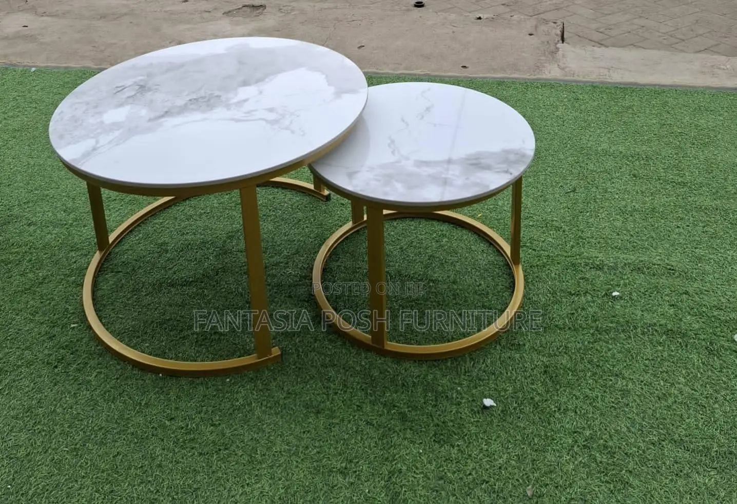 2-in-1 Modern Marble Nesting Coffee Table