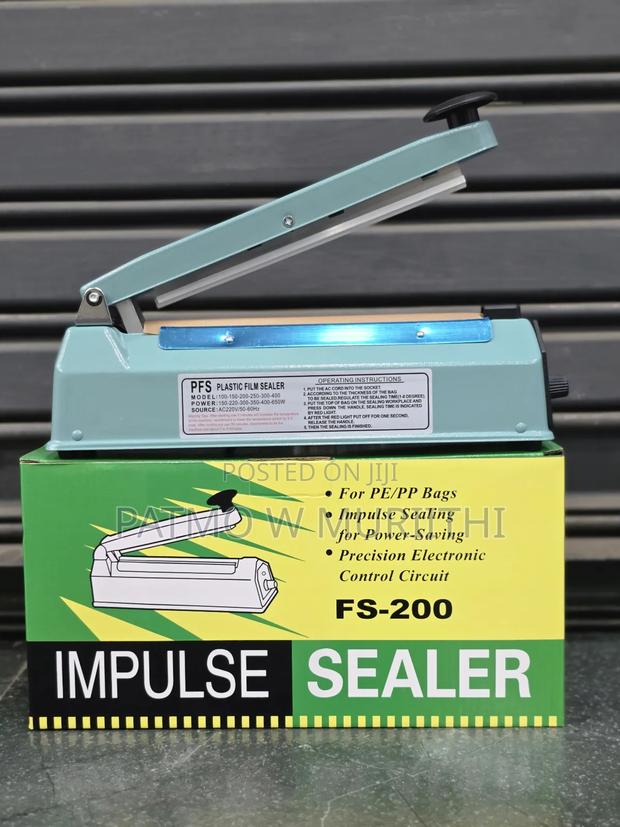 200mm Impulse Sealer-Plastic Bag Sealer 200mm Metallic Body