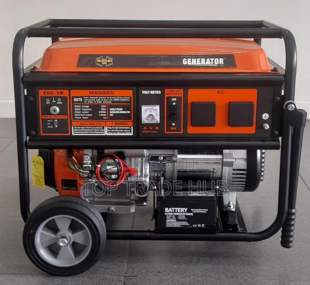 Hisaki Japan Hk6500en Petrol Generator 7kva Key Start With Wheels