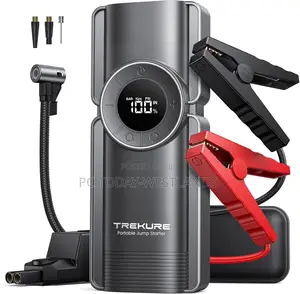 Trekure Portable Car Jump Starter With Air Compressor, 150psi 5000a