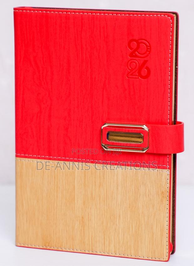 2026 Red Diaries With Cord and Leather - main view