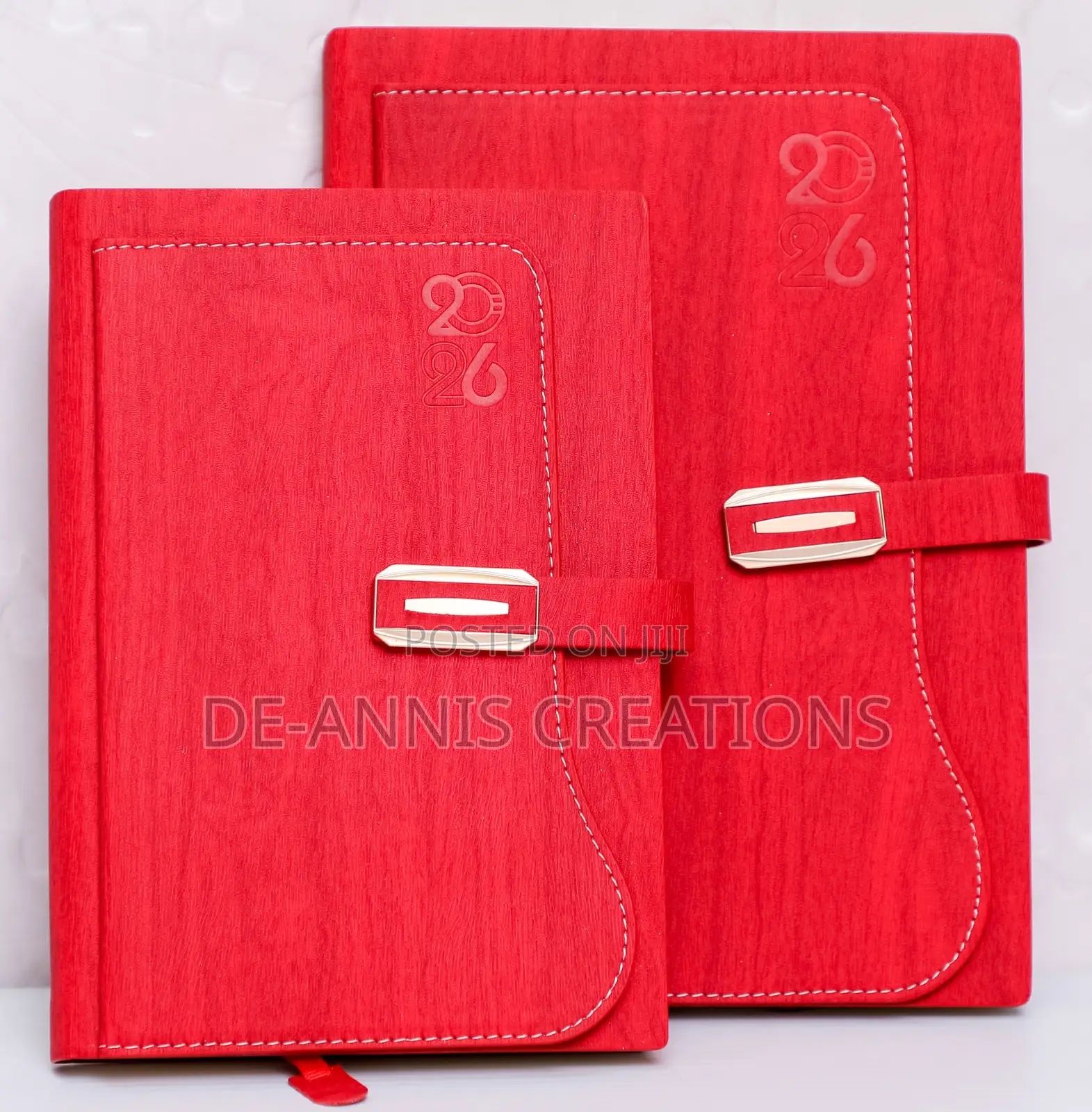 Red 2026 Diaries With Pocket