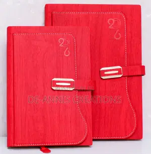 Red 2026 Diaries With Pocket