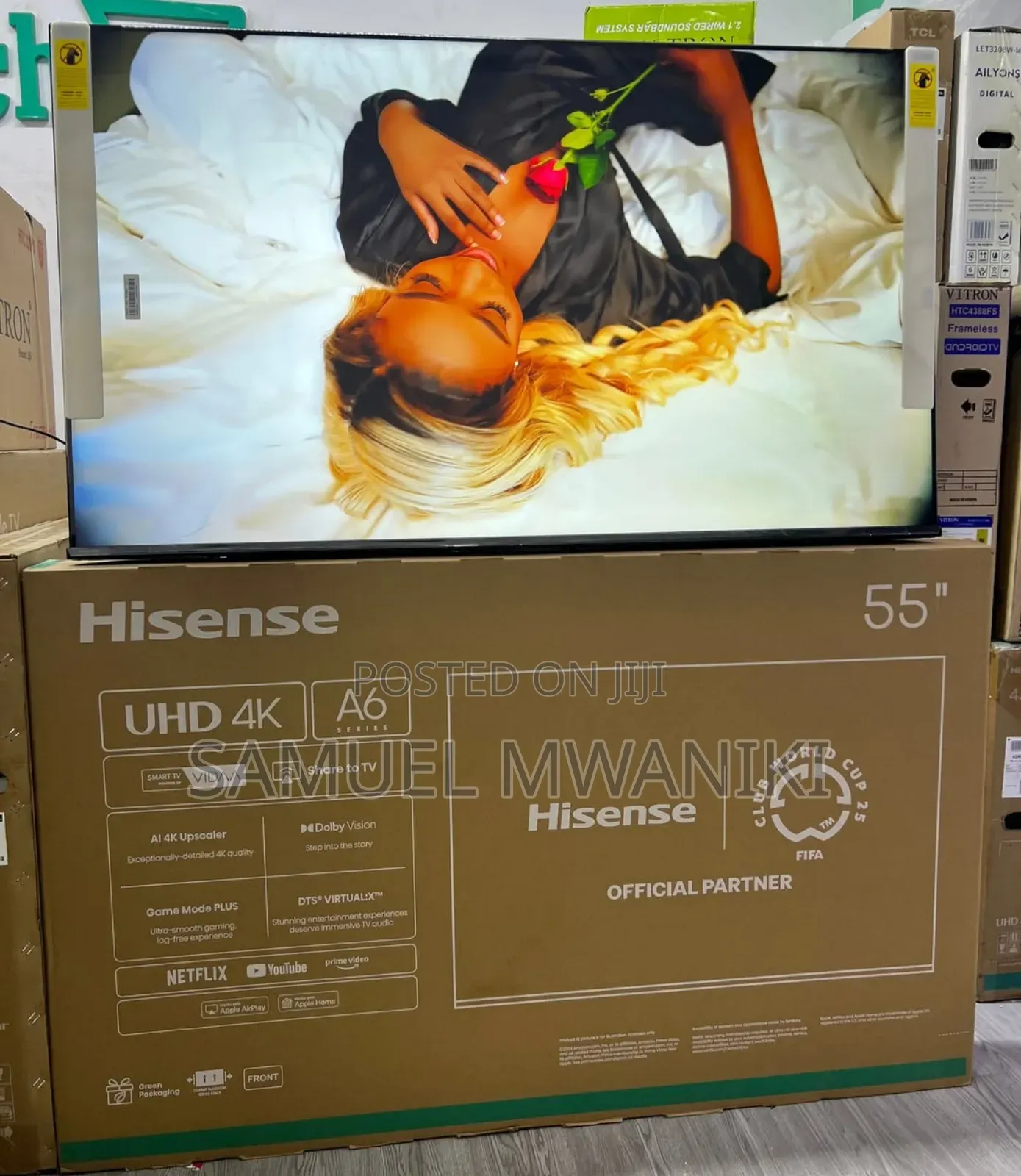 Hisense 55" A6n Smart Tv Uhd Frameless Tv Latest Model With Hdr10+