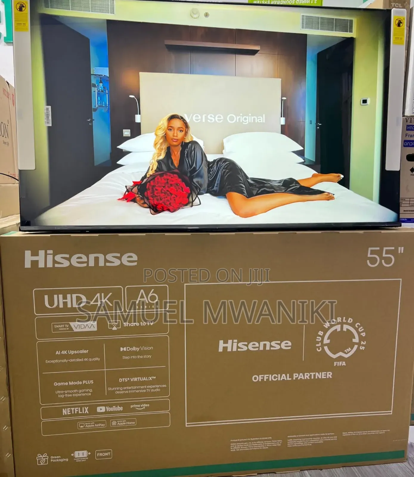 Hisense 55" A6n Smart Tv Uhd Frameless Tv Latest Model With Hdr10+