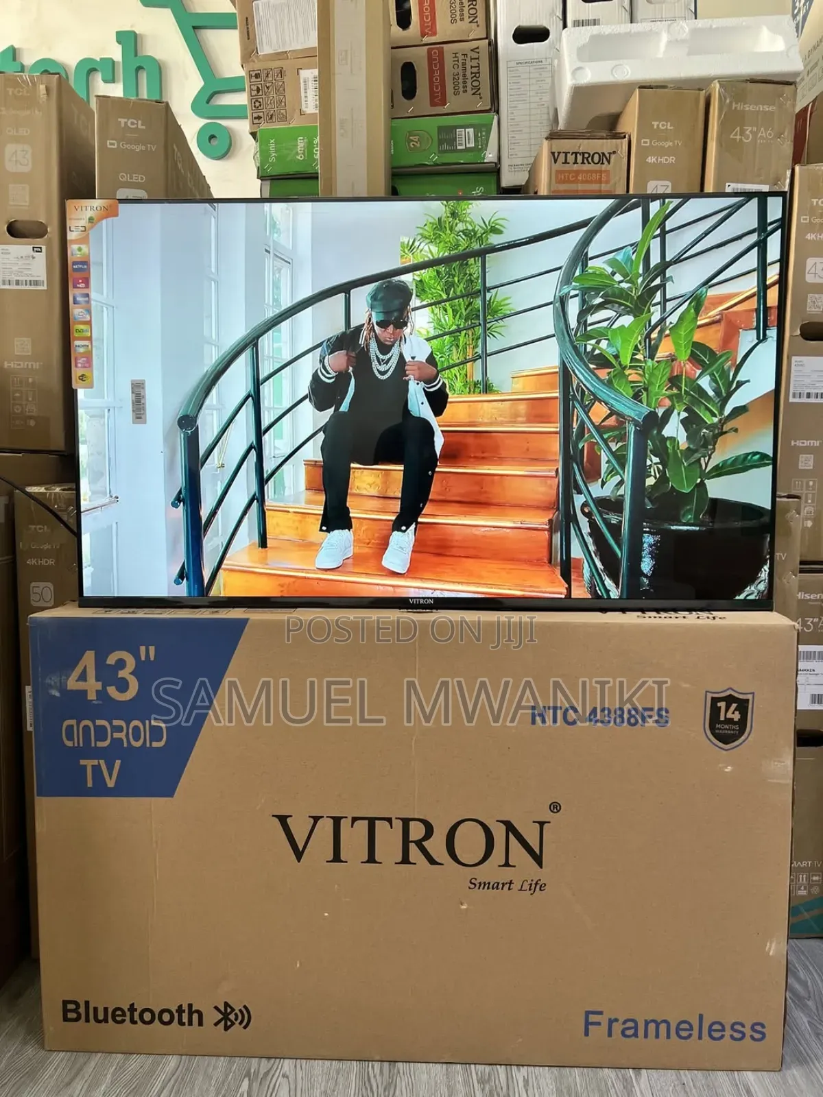 Vitron 43′′ Smart Android Frameless Tv Latest Model With Bluetooth