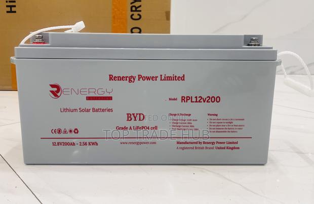 R Energy Grade A Lifepo4 Lithium Solar Battery 12v 200ah(2.56kwh) - main view