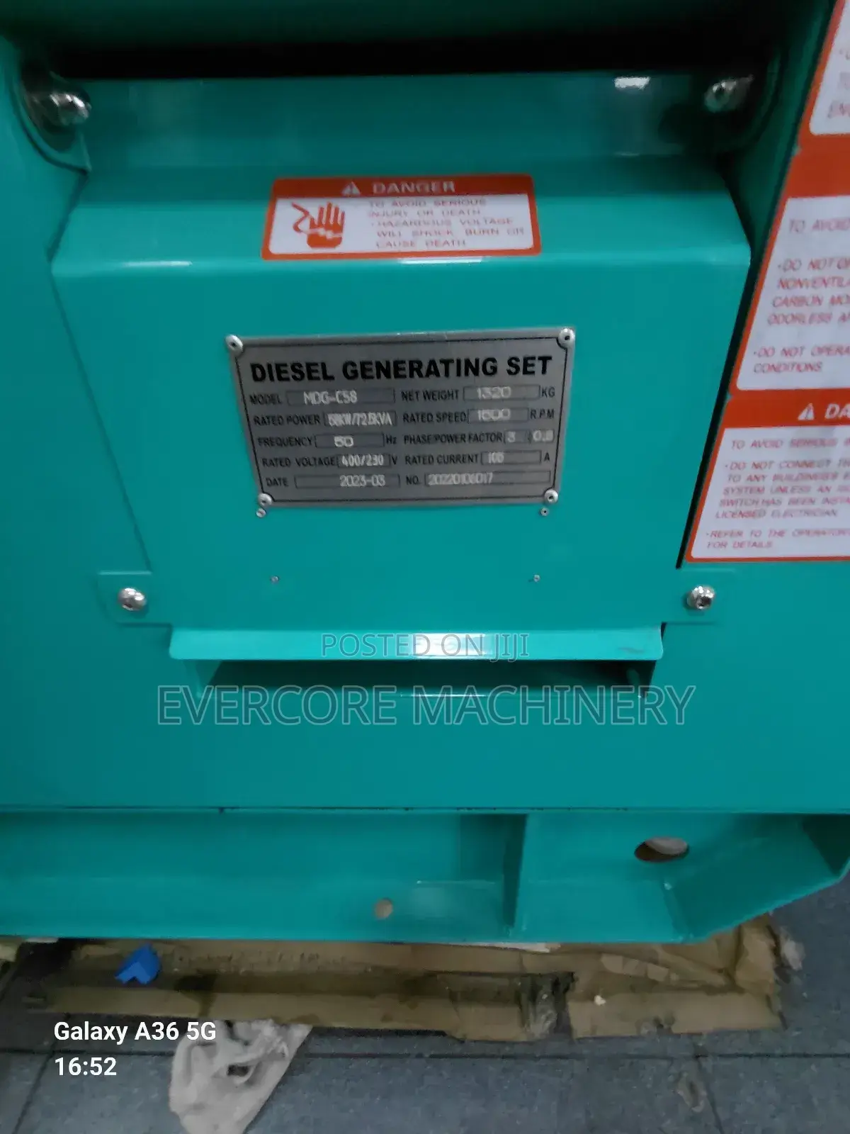Cummins 72.5kva Diesel Silent Generator With Ats.