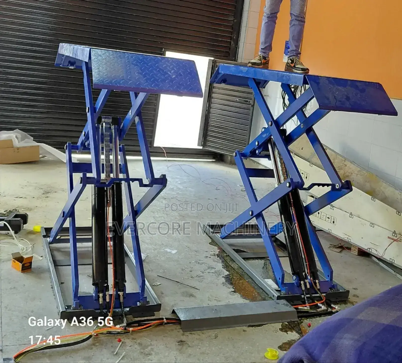 Commercial 3500kg Car Scissor Lift High Rise.