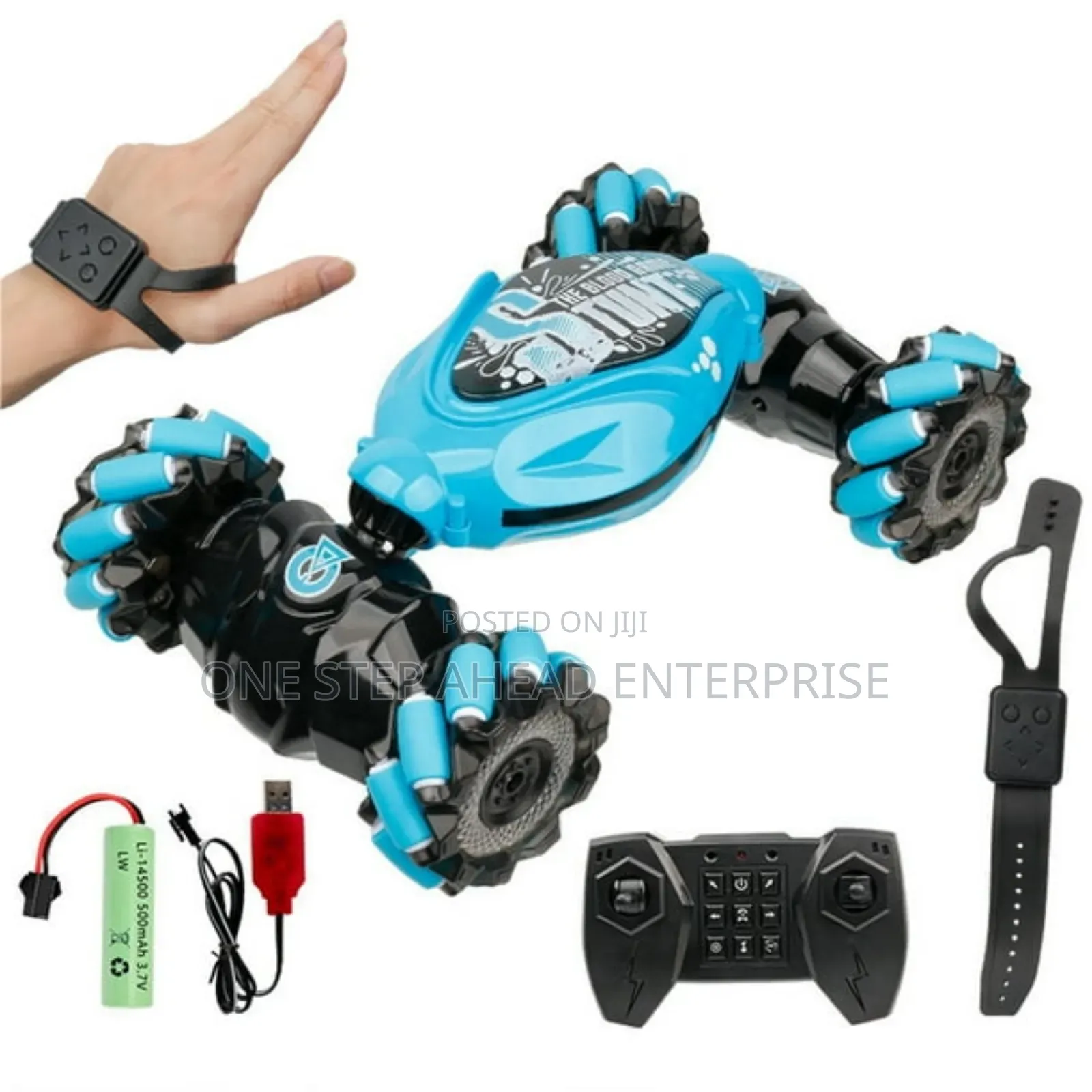 Blue Rechargeable Rc With Hand Gesture Remote Sensor