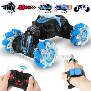 Blue Stunt Car 360 Rotation With Hand Gesture