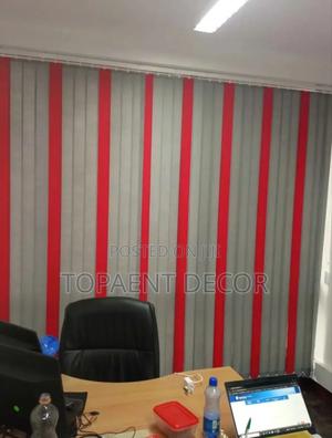 Grey and Maroon Vip Offices Window Vertical Blinds - thumbnail 2