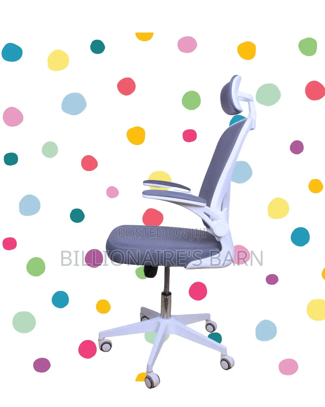 Comfy White Ergonomic Office Chair | Steel Frame