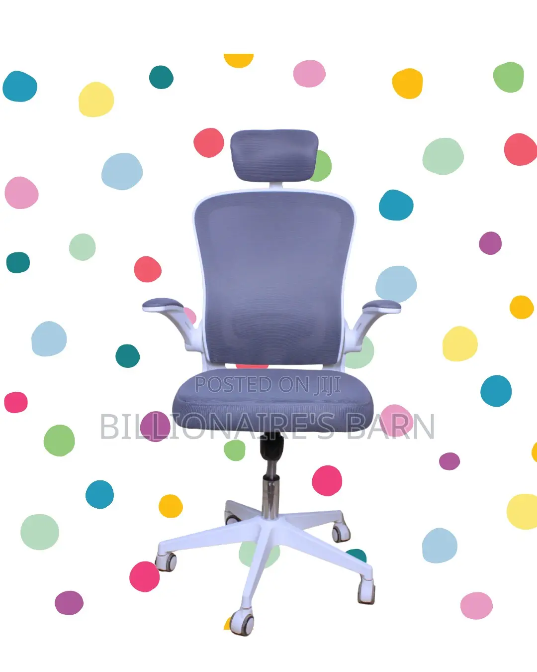 Comfy White Ergonomic Office Chair | Steel Frame