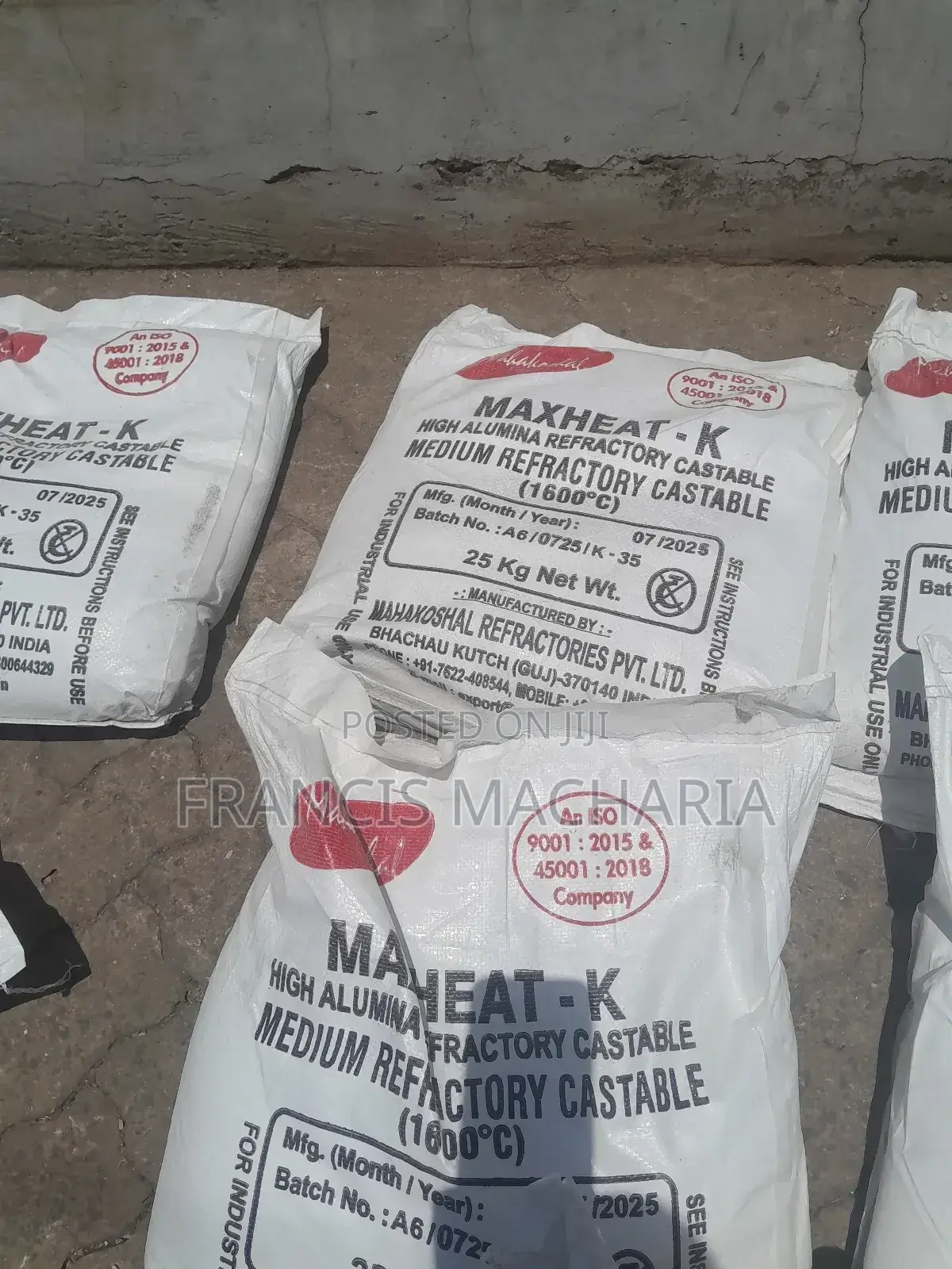 Refractory Bricks Fire Cement